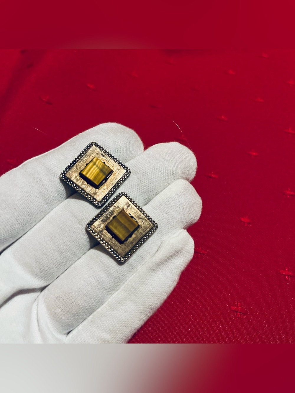 Vintage Sterling Silver Mens Cufflinks